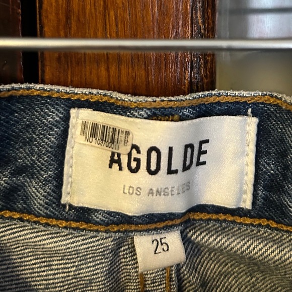 AGOLDE Vintage Flare High Rise Jeans Light Blue Organic Cotton Size 25 - Picture 3 of 6